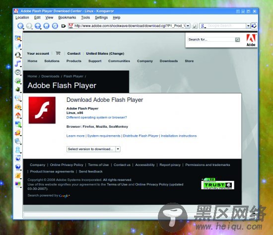 Even if Adobe Flash support isn't part of your distribution, a working installation is only two minutes away.