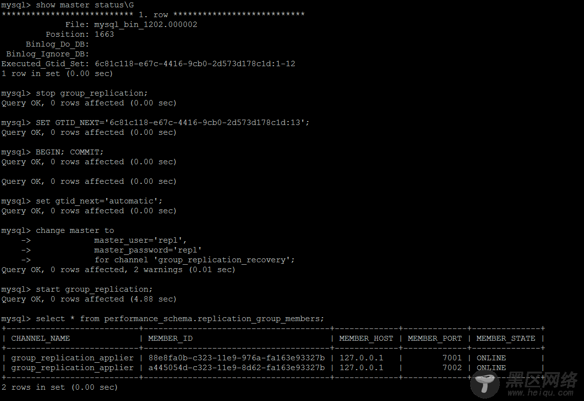 MySQL MGR集群单主模式的自动搭建和自动化故障修