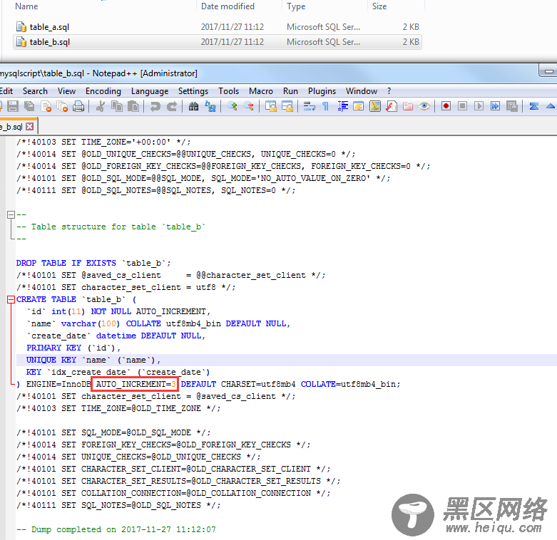 Python导出MySQL数据库中表的建表语句到文件