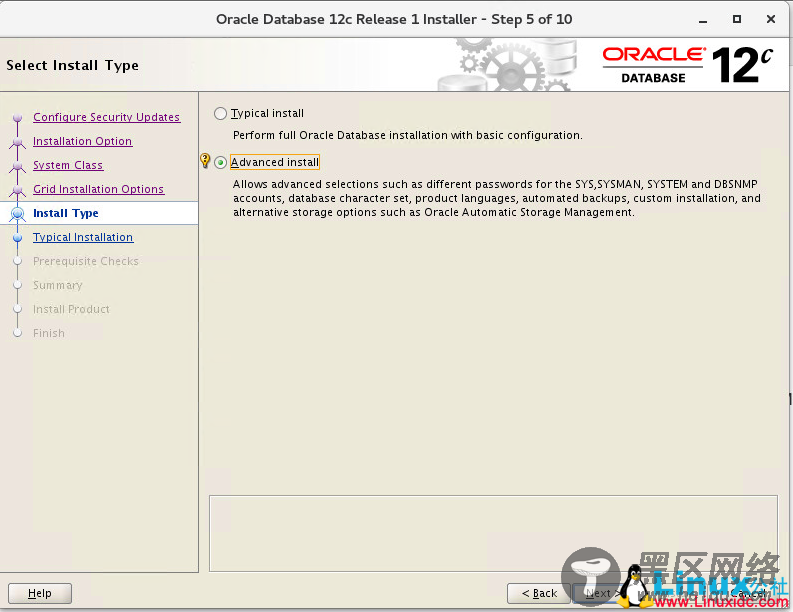 Oracle Linux 7.4 安装 Oracle 12C