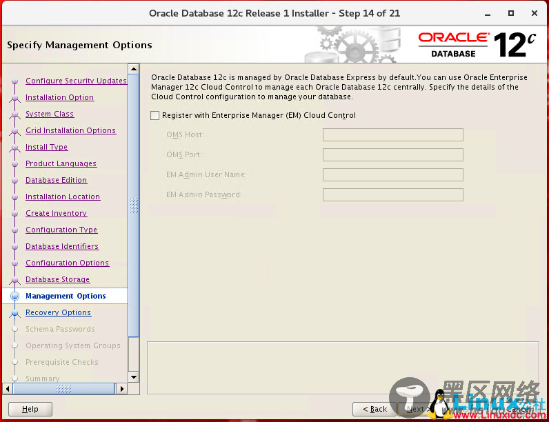 Oracle Linux 7.4 安装 Oracle 12C