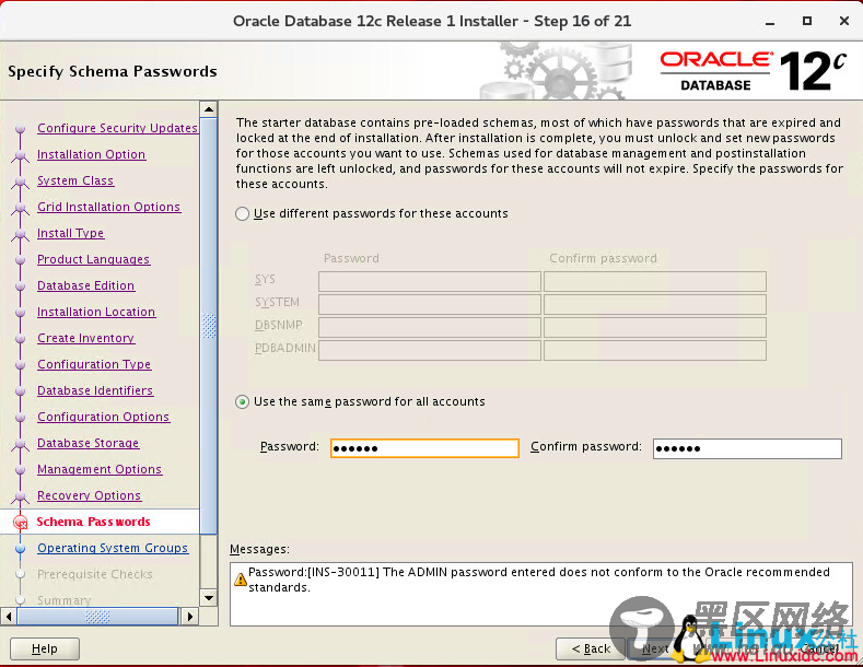 Oracle Linux 7.4 安装 Oracle 12C