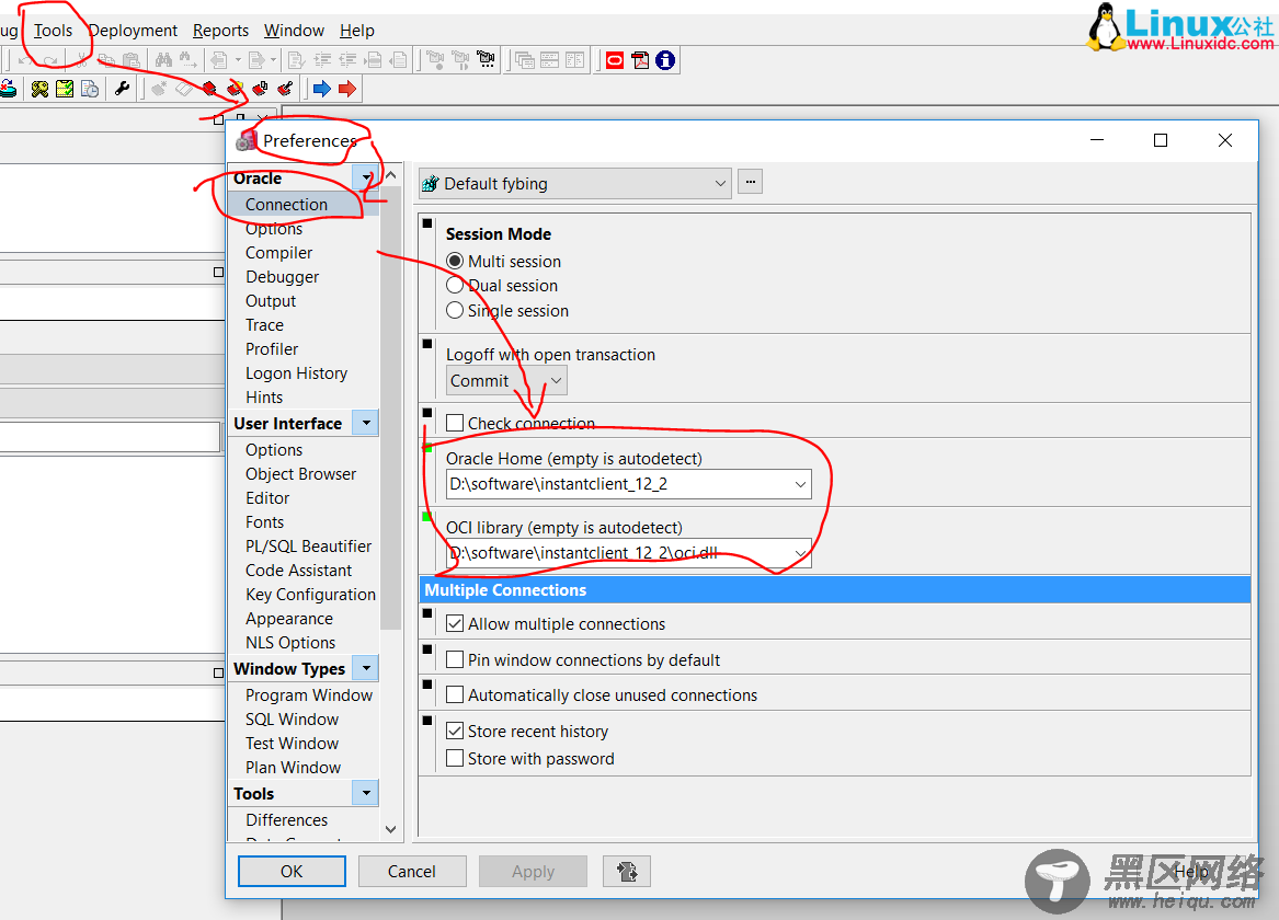 Windows 10下PLSQL Developer 连接Ubuntu上安装的Oracle 1
