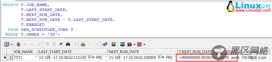 Oracle Scheduler中的repeat