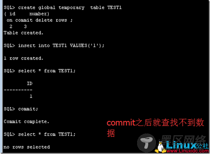 Oracle temp表的简介