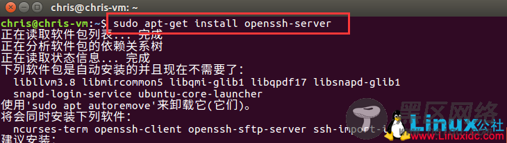 Ubuntu开启SSH服务图文详解