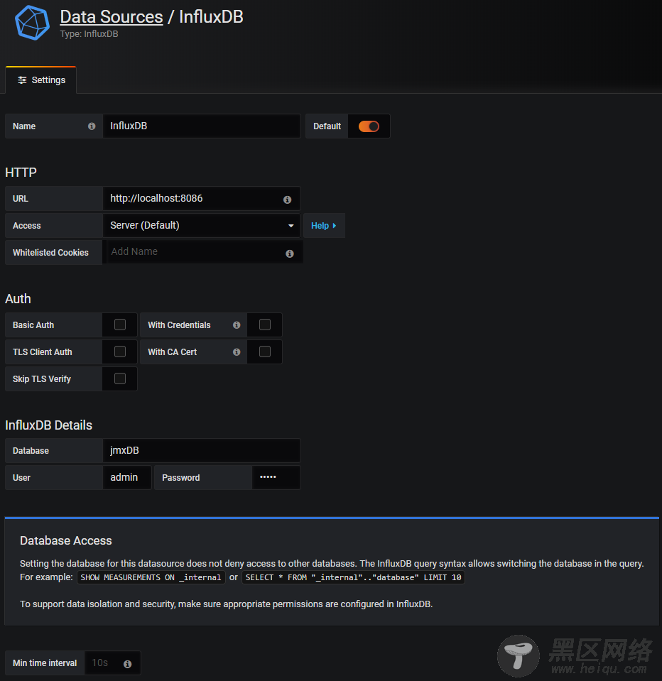 Kafka使用jmxtrans+influxdb+grafana监控JMX指标