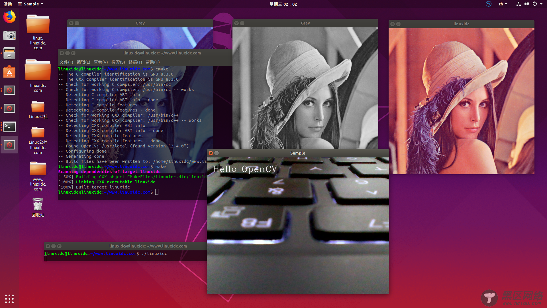 Ubuntu 18.04下OpenCV测试代码