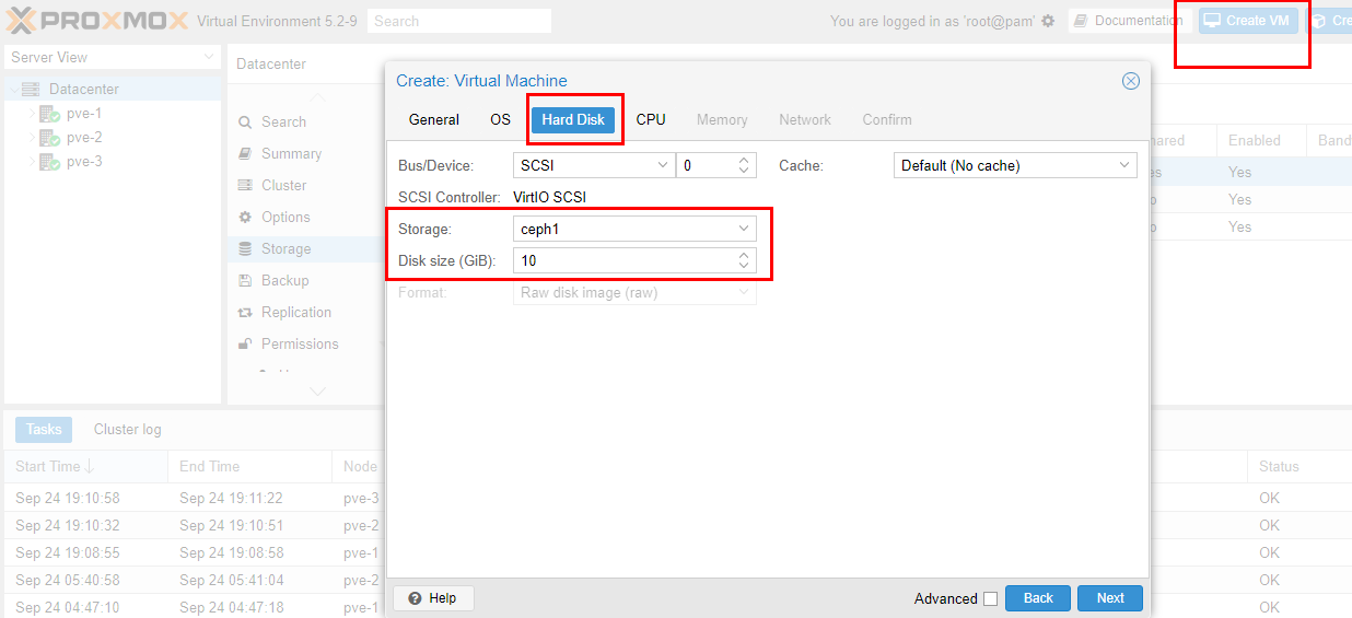 ProxmoxVE V5.2使用外部ceph存储（luminous）详解