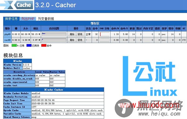 安装Xcache缓存加速php及ab压力测试结果