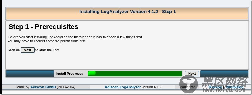通过webGUI展示日志信息(LogAnalyzer)