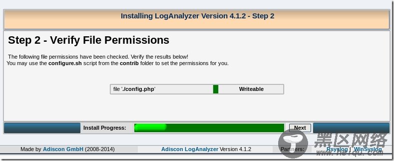 通过webGUI展示日志信息(LogAnalyzer)