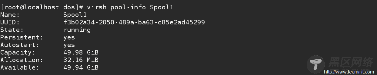 Check KVM Storage Pool Information