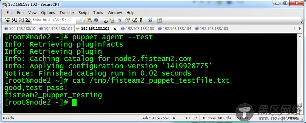 CentOS6.5+Puppet3.7.3 安装、配置及测试