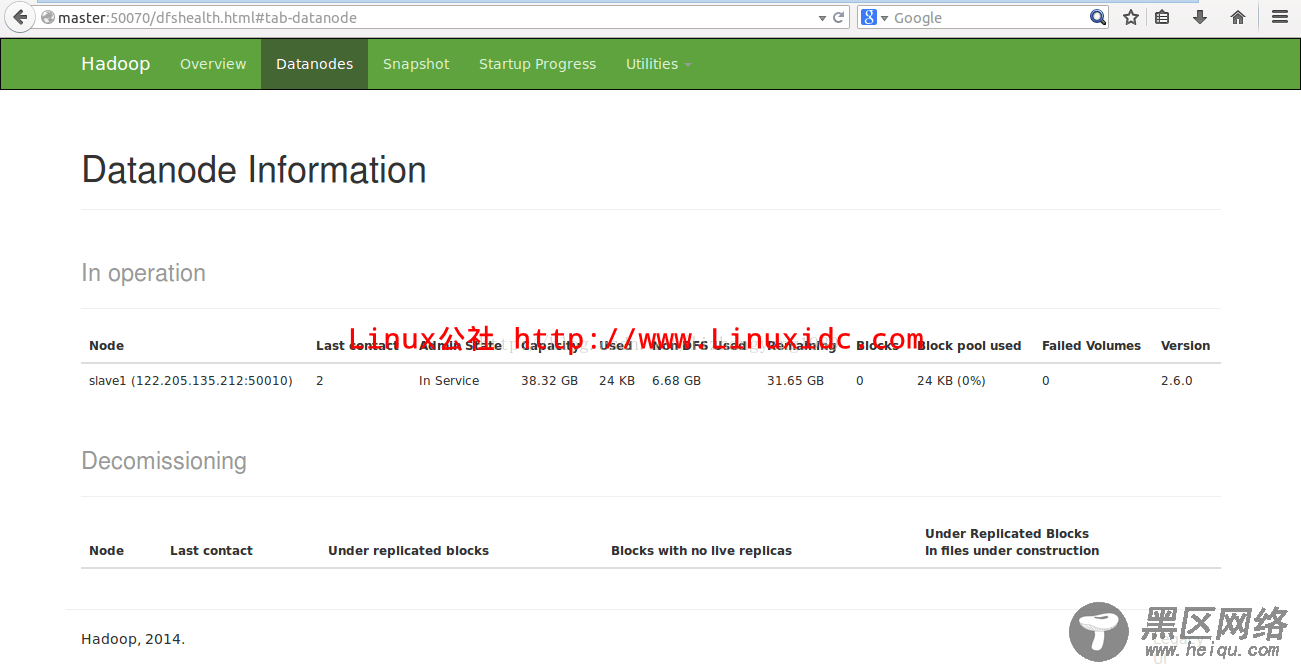 Ubuntu14.04安装配置Hadoop2.6.0（完全分布式）与 wordcount实例运行