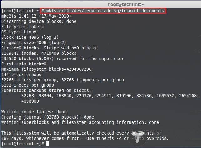 Create Ext4 File System