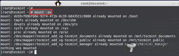 Verify fstab Entry