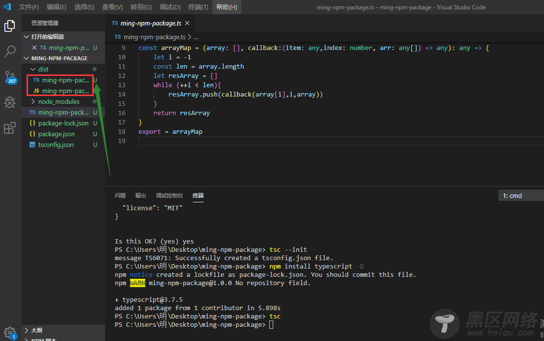 从零使用TypeScript开发项目打包发布到npm