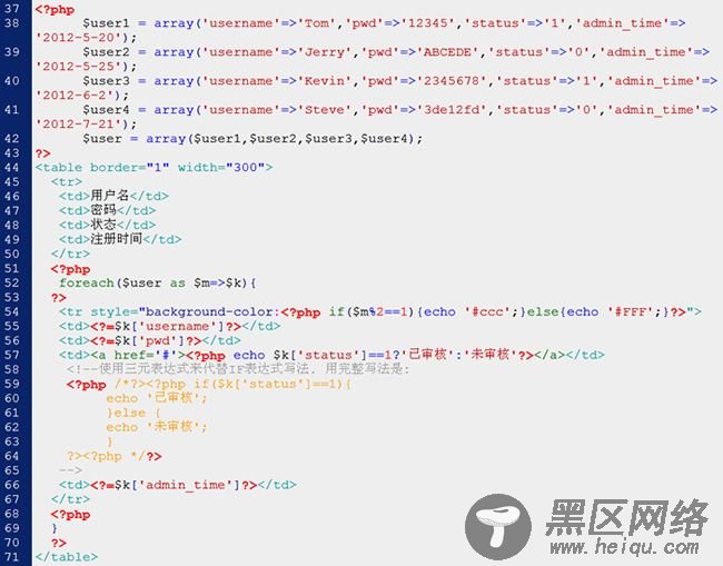 PHP数组及条件,循环语句学习