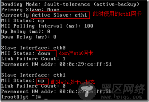 Linux下双网卡绑定bond0