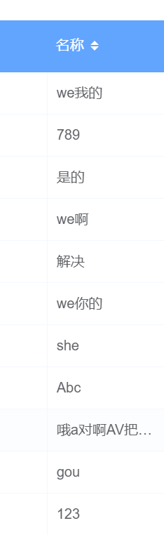 解决vue elementUI中table里数字、字母、中文混合排