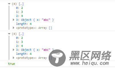 JS中比较两个Object数组是否相等方法实例