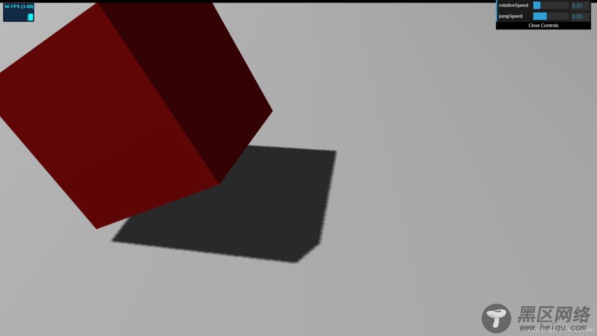 WebGL three.js学习笔记之阴影与实现物体的动画效果