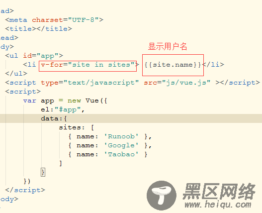 vue的for循环使用方法