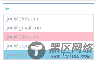 JavaScript实现邮箱后缀提示功能的示例代码