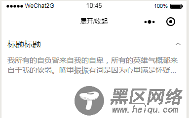 小程序实现展开/收起的效果示例