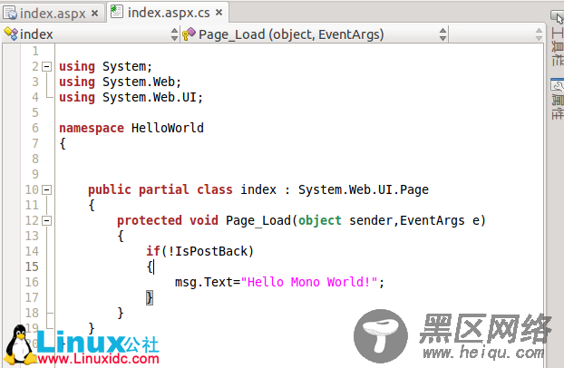 Ubuntu 11.04+Mono+Nginx运行Asp.net之HelloWorld