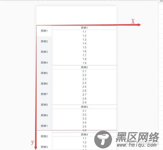 Vue实现左右菜单联动实现代码