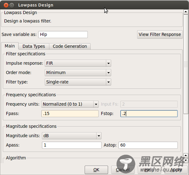 验证matlab生存FIR滤波器的verilog代码