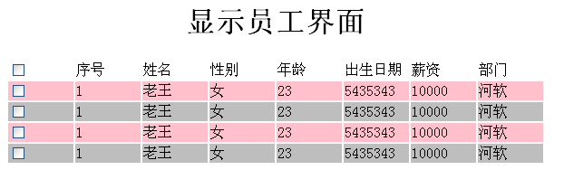 用 jQuery编写的可编辑的表格