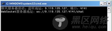 图 3. WebSocket 服务器刚启动的画面
