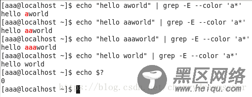 linux 正则表达式grep实例分析