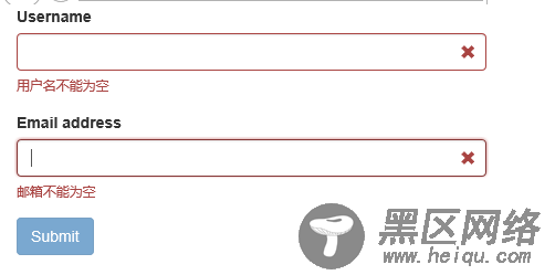 bootstrap 表单验证使用方法