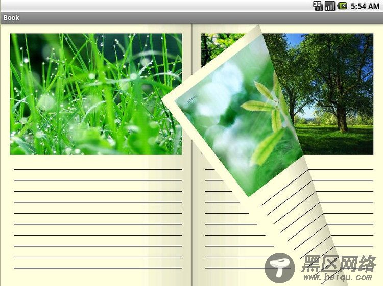 Android 自定义控件 eBook 翻书效果