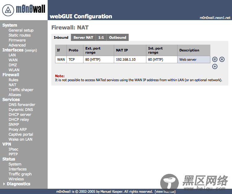功能强悍的m0n0wall 1.3防火墙发布[图文]
