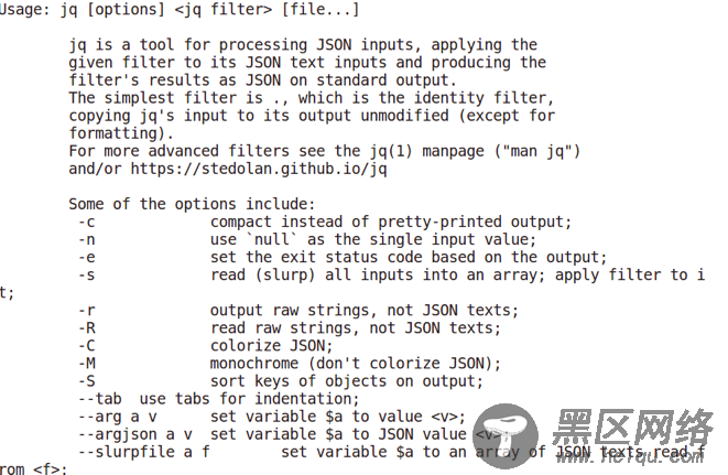 命令行 JSON 处理工具 jq 的使用介绍