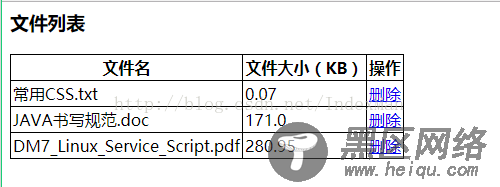 Jsp+Servlet实现文件上传下载 删除上传文件（三）