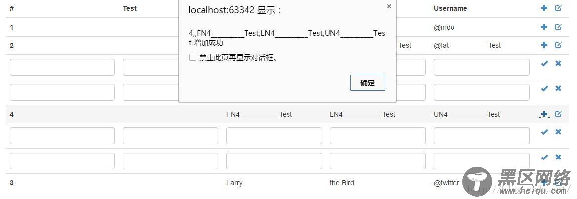 基于Bootstrap使用jQuery实现简单可编辑表格