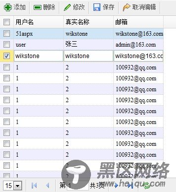 Jquery easyui开启行编辑模式增删改操作