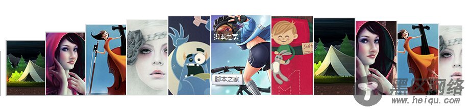 js钢琴按钮波浪式图片排列效果代码分享