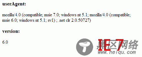 通过 jQuery.browser.version 判断为IE7