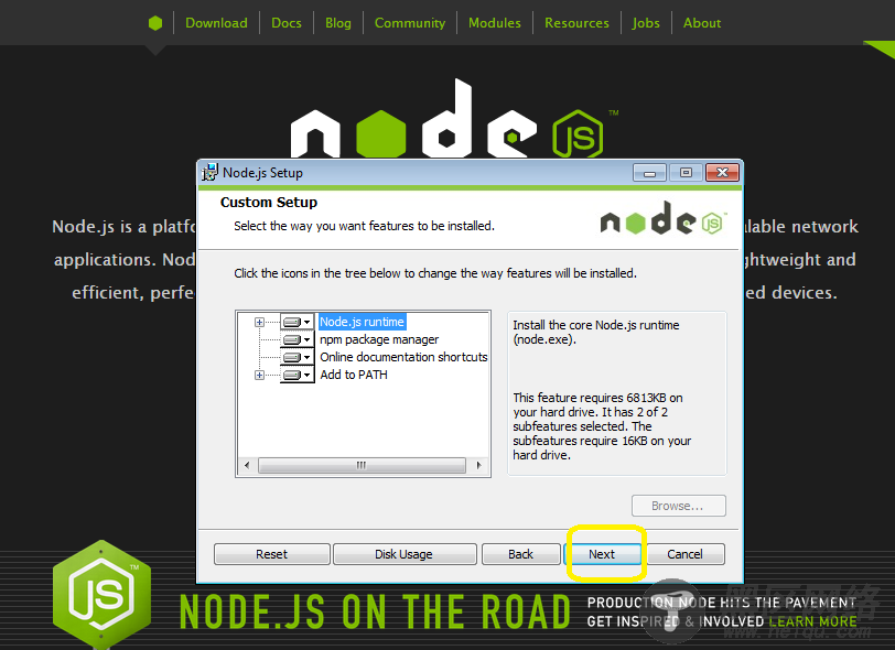 Node.js（安装，启动，测试）