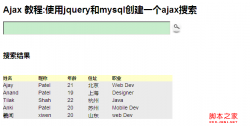 jquery创建一个ajax关键词数据搜索实现思路