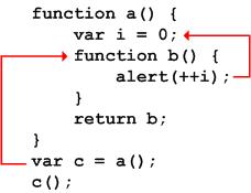 javascript学习笔记(十三) js闭包介绍(转)