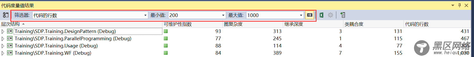 使用 Visual Studio 的“代码度量值”来改进代码质