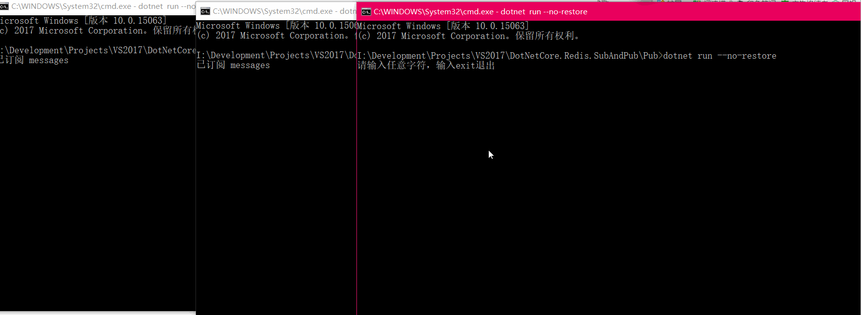 .net core如何使用Redis发布订阅